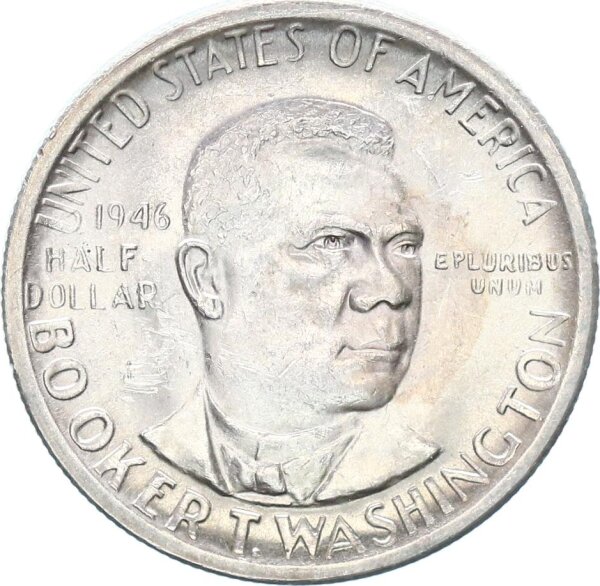 USA Half Dollar 1946 S (San Francisco) Booker T. Washington Silber stgl.