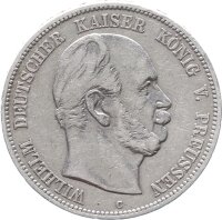 Preußen Wilhelm I. 5 Mark 1876 C Silber ss+...