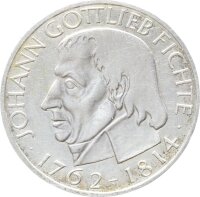 BRD Gedenkmünze 5 DM 1964 J Gottlieb Fichte Silber...