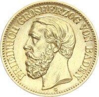 Baden Friedrich I. 10 Mark 1901 G Gold vz/vz+ Jäger 188