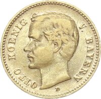 Bayern Otto 10 Mark 1900 D Gold ss/vz