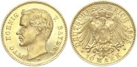 Bayern Otto 10 Mark 1905 D Gold pfr., f. stgl. Jäger 201