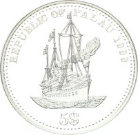 Palau 5 Dollars 1999 Deutsch Neu-Guinea, Paradiesvogel...