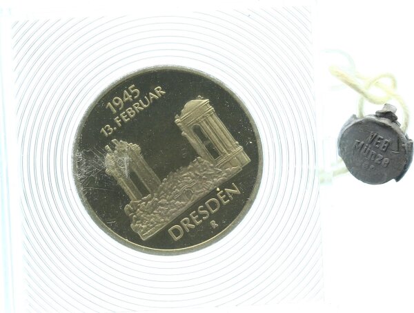 DDR Gedenkmünze 5 Mark 1985 A Zerstörung Dresdens PP Jäger 1601